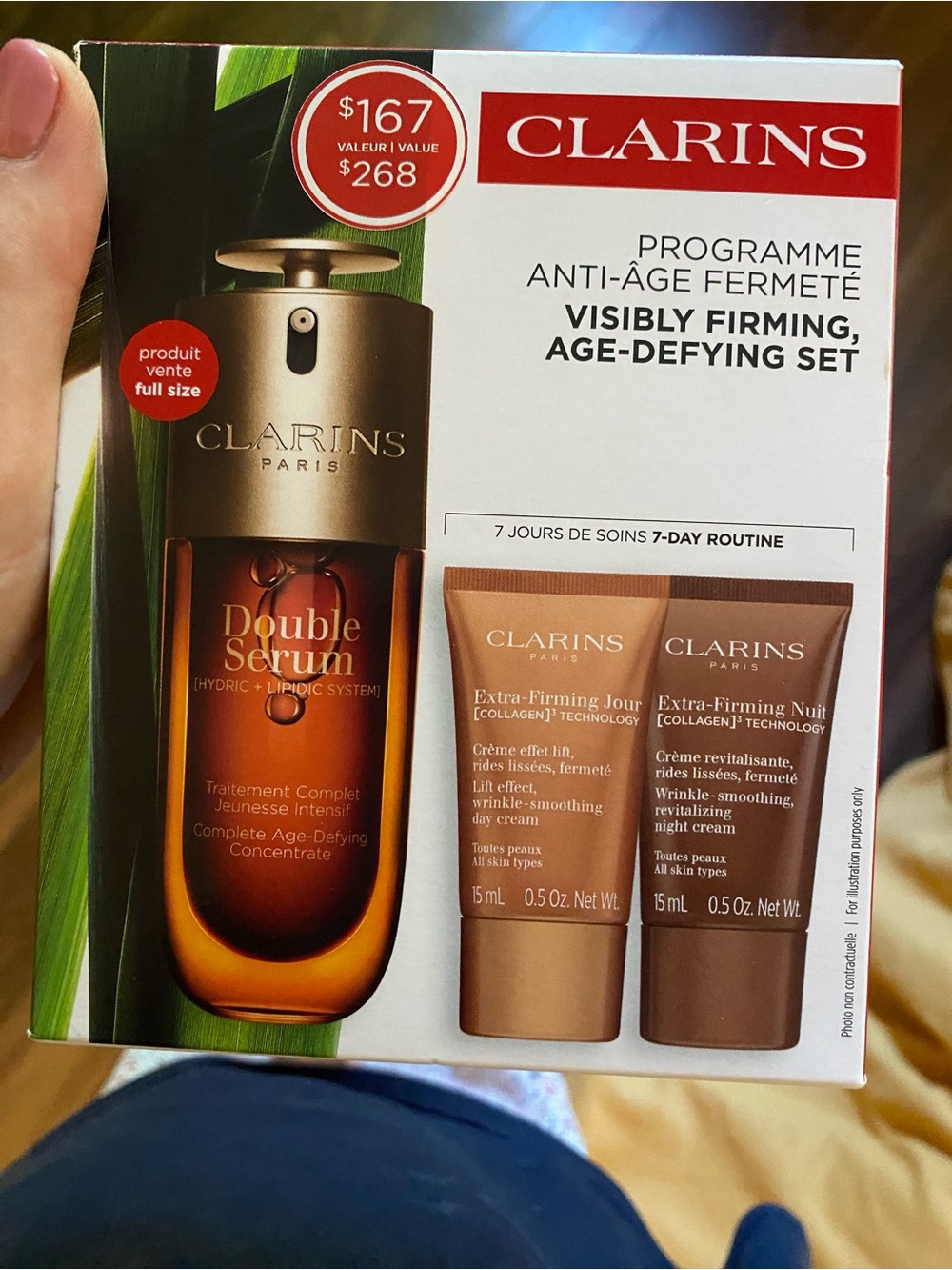 NWT Clarins Double Serum Age-Defying Set